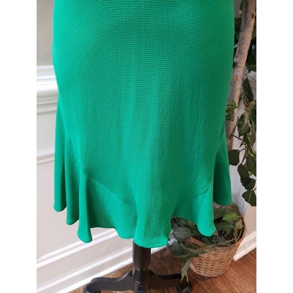 CeCe Womens Green Polyester Tie V Neck Short Sleeve Knee Length A Line Dress XL - Picture 12 of 14